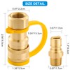 1/2" QDD LP Gas Quick Connect Fitting, Natural Propane Gas