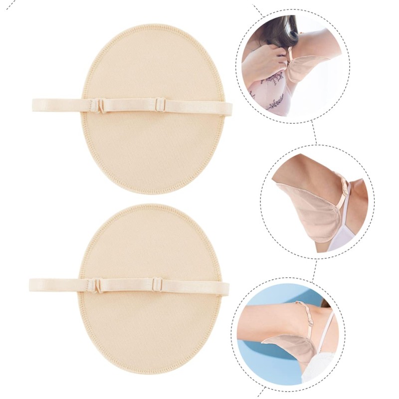 FOMIYES 2 Pairs Women's Underarm Pads Absorbent Washable Comfort for