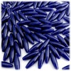 100pc Plastic Opaque Spaghetti Beads 20mm Navy Blue Beads