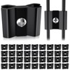Tcevily 50 Pcs Gridwall Joining Clips Black Wire Grid Panel