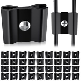 Tcevily 50 Pcs Gridwall Joining Clips Black Wire Grid Panel Connector Grid Panel Joiner Connectors Grid Wall Clamps Grid Connectors for Wall Grid Panels (50)