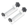 2Pcs Woodworking Fence Clamp Aluminum Alloy Multifunctional Woodworking Fence Fixing