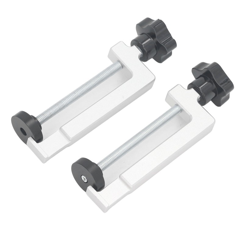 2Pcs Woodworking Fence Clamp Aluminum Alloy Multifunctional Woodworking Fence Fixing