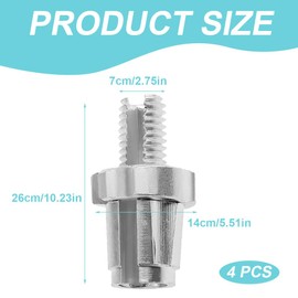 GXGM Set of 4 M7 Bicycle Brake Adjustment Screw Brake Lever Adjustment Screw Aluminium Alloy Bike Bicycle (Black and Silver)