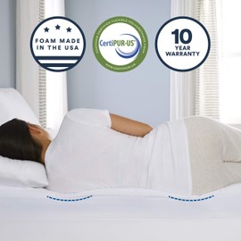 Sleep Innovations 4-inch Dual Layer Gel Memory Foam Mattress Topper, Ultra Soft Support, Full, Made in the USA