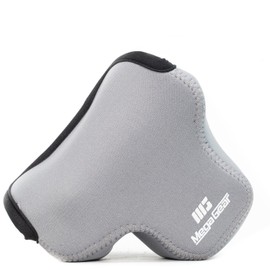MegaGear Canon EOS M100, M200 (15-45mm) Ultra Light Neoprene Camera Case, with Carabiner - Gray - MG1323