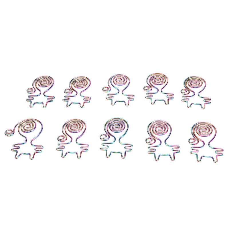 100pcs Cat Shape Paper Clips Colorful Plating Process Increased Slip