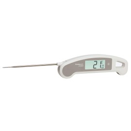 TFA Dostmann Küchenthermometer Thermo Jack Gourmet, 30.1060.02, für BBQ oder Fleischthermometer, Einstichthermometer, schnelle Messung, mit Hold/Min/Max Funktion, Kerntemperatur, abwaschbar, weiß