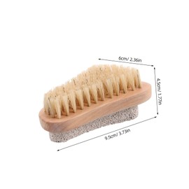 FRCOLOR 2Pcs Exfoliating Pumice Stone Scrub Brush for Foot Care Ergonomic Handle Nail Brush for Dead Skin Removal and Smooth Feet for and Foot Washing