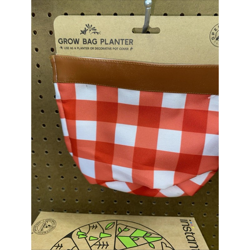 Open Road Grow Bag Planters Open Road Red Check 9”