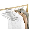 16.5” Wire Hanger 4mm Lockable Hangers 20Pack Stainless Steel Slim
