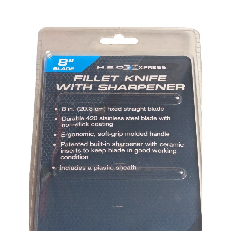 H2O XPRESS H20 Xpress 8" Stainless Fillet Knife With Sharpner