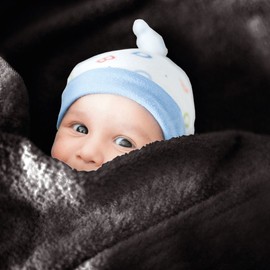 Bestlivings Baby Blanket, Swaddle Blanket, Cuddly Blanket, Crawling Blanket, Microfibre in Many Greetings and Colours (Approx. 80 x 120 cm / Jet Black)