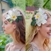 2 PCS Artificial Tropical Flower Hair Clips for Women Hawaiian