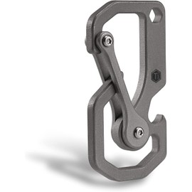 KeyUnity KU06 Llavero mosquetón de titanio abrebotellas con destornillador para uso diario Soporte para llaves EDC 3 en 1, mosquetón ligero para llaves, uso diario y exterior