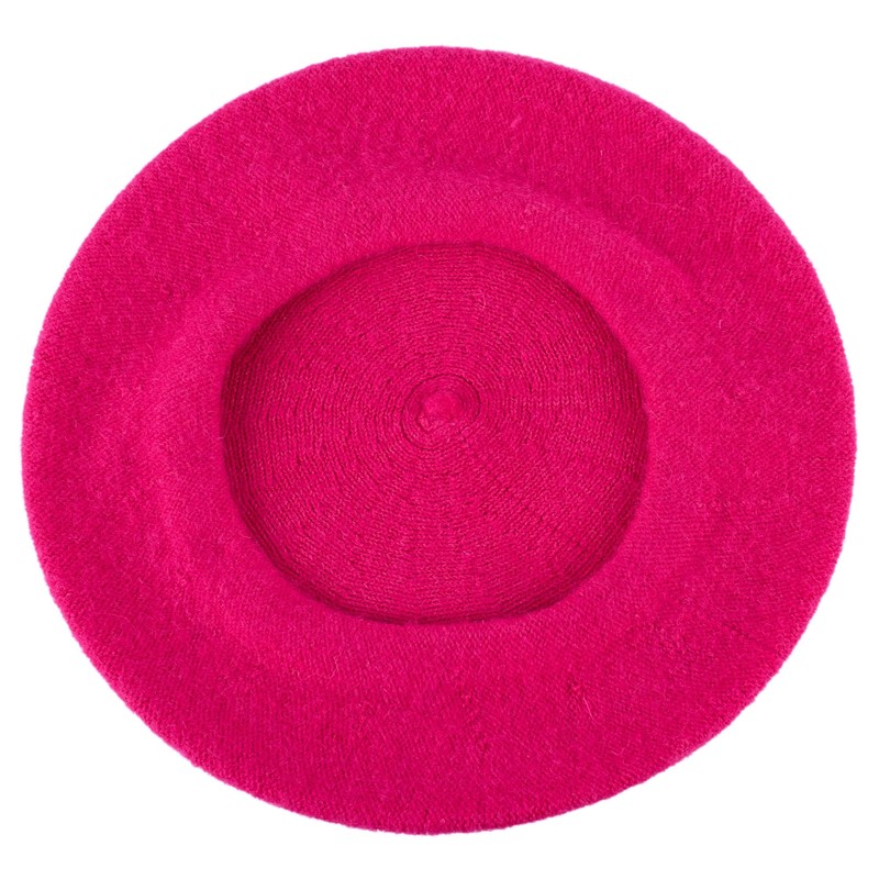 Hat To Socks Wool Blend Beret - fuchsia