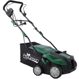 Garden Scarifier, 2-in-1 16-inch Electric Dethatcher Scarifier, 15 Amp Lawn Dethatcher with Removable Extra Large 58QT Collection Bag