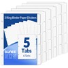 SUNEE Binder Dividers with Tabs for 3 Ring Binder, 8.5