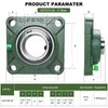 Sackorange UCF210-32 Pillow Block Bearing - 2 Pack Square Flange