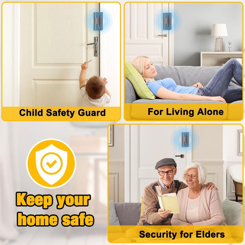 Home Security Door Lock, Upgraded Metal Door Reinforcement Lock, 3"