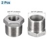 MECCANIXITY Hex Bushing, 3/4 PT Male to 3/8 PT Female