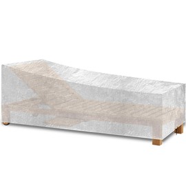 PATIO PLUS Copertura Lettino Parasole Impermeabile Tessuto Polietilene per Esterni Giardino Lettino Pranzo Antivento Protezione UV 220x80x35/55cm Trasparente BLSC220-0TP