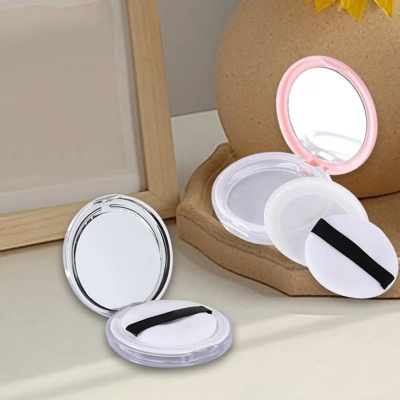 Z Contenedor De Polvo Compacto De 2 Piezas Con De