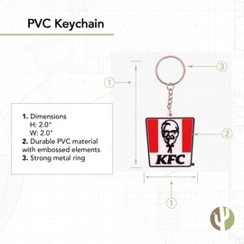 Desert Cactus KFC Keychain Kentucky Fried Chicken Car Keys Holder (PVC A)
