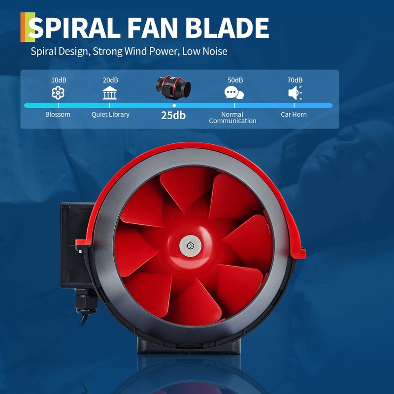 Garvee 6 in Inline Duct Fan, 312 CFM High Airflow
