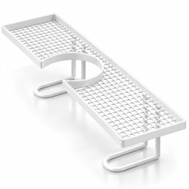 Over Faucet Bathroom Shelf for Sink Organization – No-Drill U-Shaped Storage Rack with Quick Drainage for Toiletries