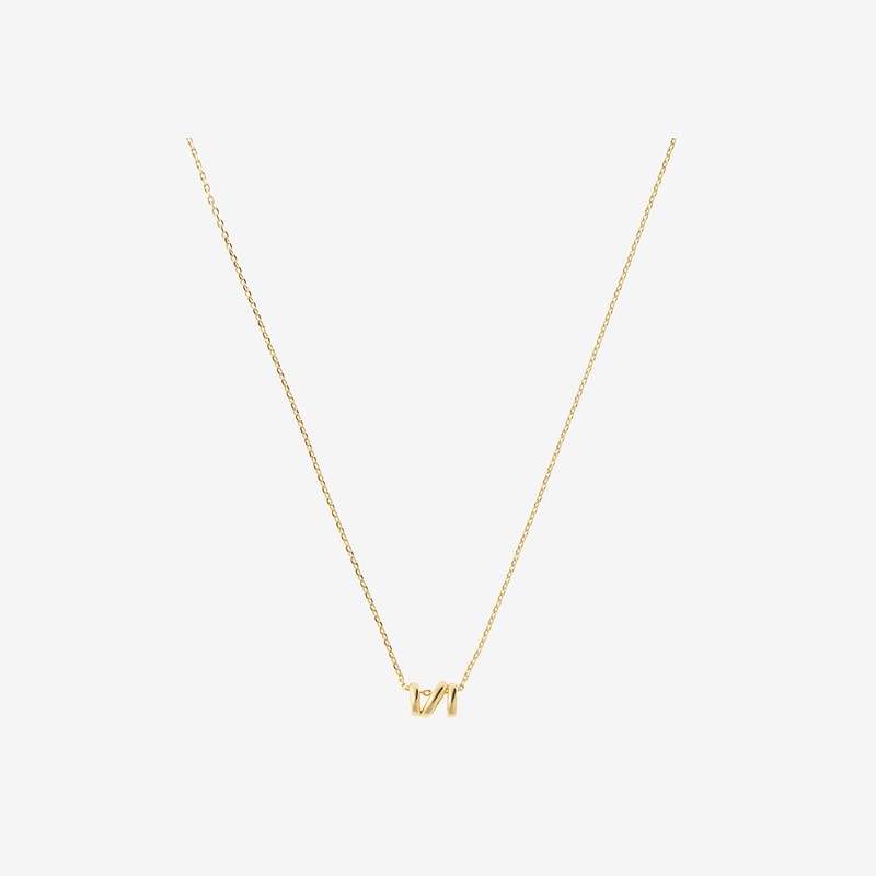 Gold&Deer 14KGP coiling pendant necklace yellow gold / 골드앤디어 14KGP