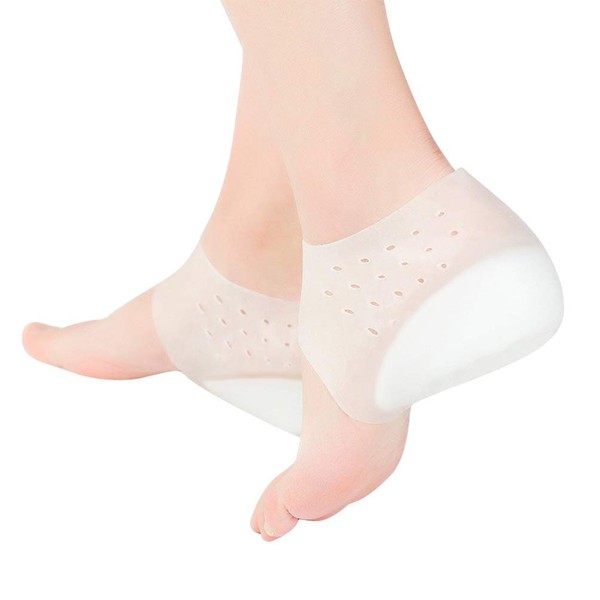Sole Protector Heel Lifts for Shoes Heel Cup Insoles Women Larger Insole Heel Height Inserts Invisible Heel Pain Pads Floor Mat White Half Height