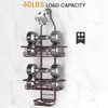 REINHARDT Shower Caddy Hanging Adjustable, Extended Length Rustproof Showers Caddy