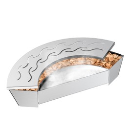 Charkettle Stainless Steel BBQ Smoker Box, Stronger Smoky Flavor Wood Chip Smoker Box with Removable Lid & Water Reservoir for Gas/Charcoal Grilling