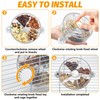 VCEPJH Rat Foraging Toy Interactive Slow Feeder with Transparent Rotating