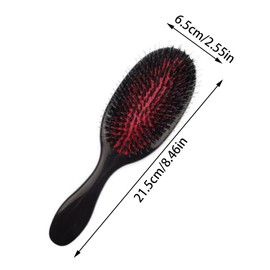 JOZMMZEOOA Soft Boar Bristle Hair Brush for Women Paddle Hair Extension Brush Scalp Massage Hairbrush Dual Bristles Anti-Static for Blow Dry Detangling & Straightening