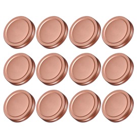 uxcell 45Pcs Mason Jar Lids, 70mm/2.76" Regular Mouth Tin Plate Caps Leak Proof for Canning Jars Kitchen Storage, (Rose Gold)