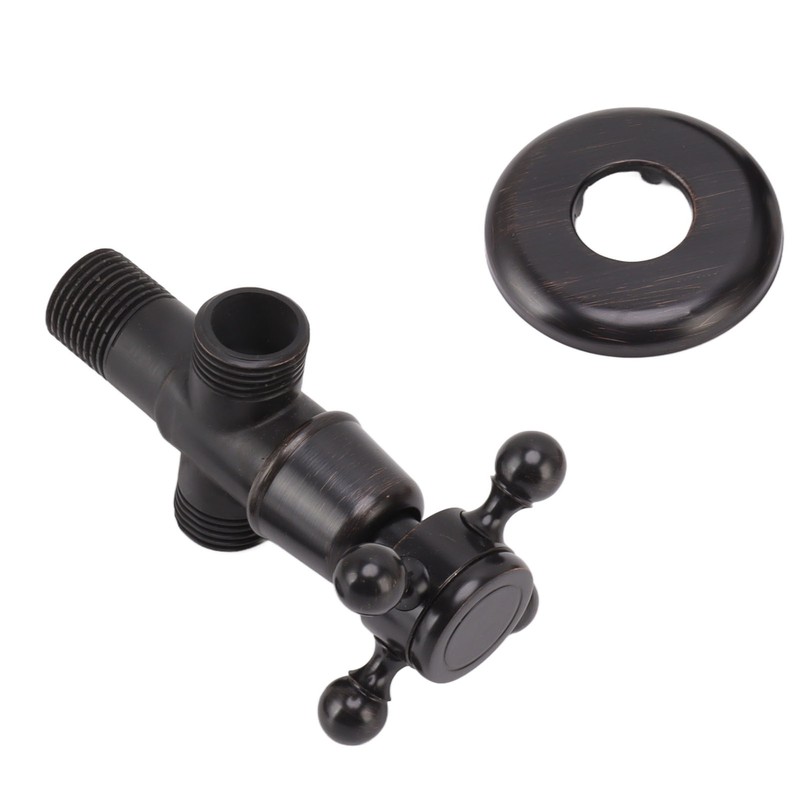 Angle Stop Valve Retro Copper Cross Handle Water Stop Valve