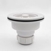 EADOT White Polymer Drain Kitchen Sink Drain Assembly with Removable