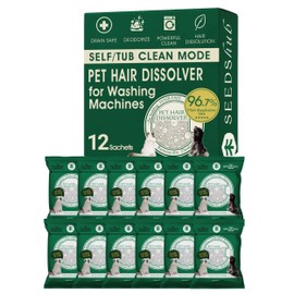 Pet Hair Dissolver for Washing Machine, Pet Hair Remover for Laundry, 96.7% Dissolution Rate, Dog Hair Remover, Cat Hair Remover, Up to 12 Months of Use, HE/Top/Front-Load Compatible, Septic Safe