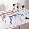 QLFJ-FurDec 18 Pcs Portable Clear Makeup Bags with Handle, Transparent