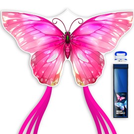 SGftre Pink Butterfly Kite for Easy to Fly Hand Kite for Boys and Girls，Perfect Outdoor Toy for Kids & Adults，Ideal for Beach Fun & Outdoor Sports，Great Present for Children(Pink Dreamy Butterfly