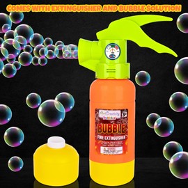 ArtCreativity Firefighter Bubble Blower Toy for Kids – Automatic Fire Extinguisher Bubble Gun with Bubble Solution – Fun Outdoor Toy for Boys & Girls Ages 3+ – Firefighter Costume Accessory
