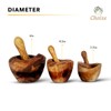 Olive Wood Mortar and Pestle. Made of Original Mediterranean Olive