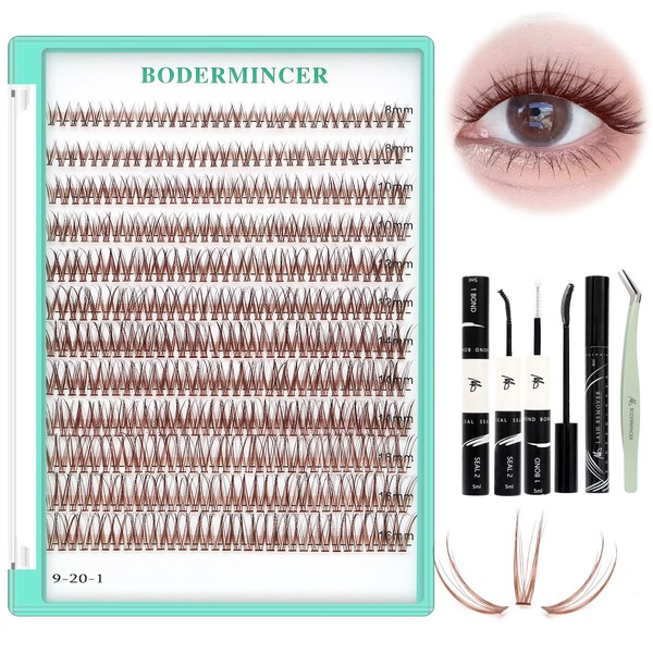 Bodermincer Bodermincer 400pcs D Curl Lash Clusters 8-10-12-14mm/10-12-14-16mm MIX Fish