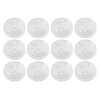 Pack of 12 White 20mm Round Faux Horn Sew On