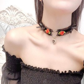 Halawly Black Lace Choker Necklace for Women