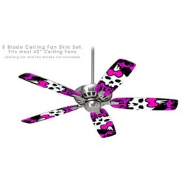 Punk Skull Princess - Ceiling Fan Skin Kit fits most 42 inch fans (FAN and BLADES SOLD SEPARATELY)