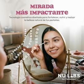 Nu Labs Suero Acondicionador para Pestañas con Biotina, Arginina y Péptidos - Fórmula para Pestañas con Apariencia Más Larga y Fuerte - Cruelty Free, 