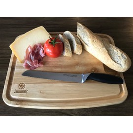 Mundial Titan - Cuchillo de pan serrado (20,3 cm), color negro